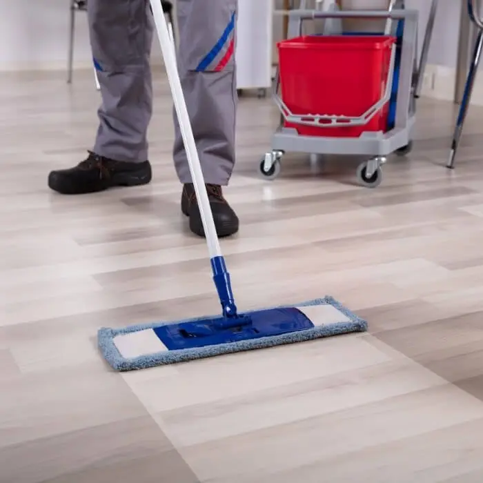 a picture of a floor being cleaned with a mop